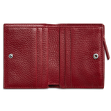 Coin Bifold Leather Wallet, Ruby