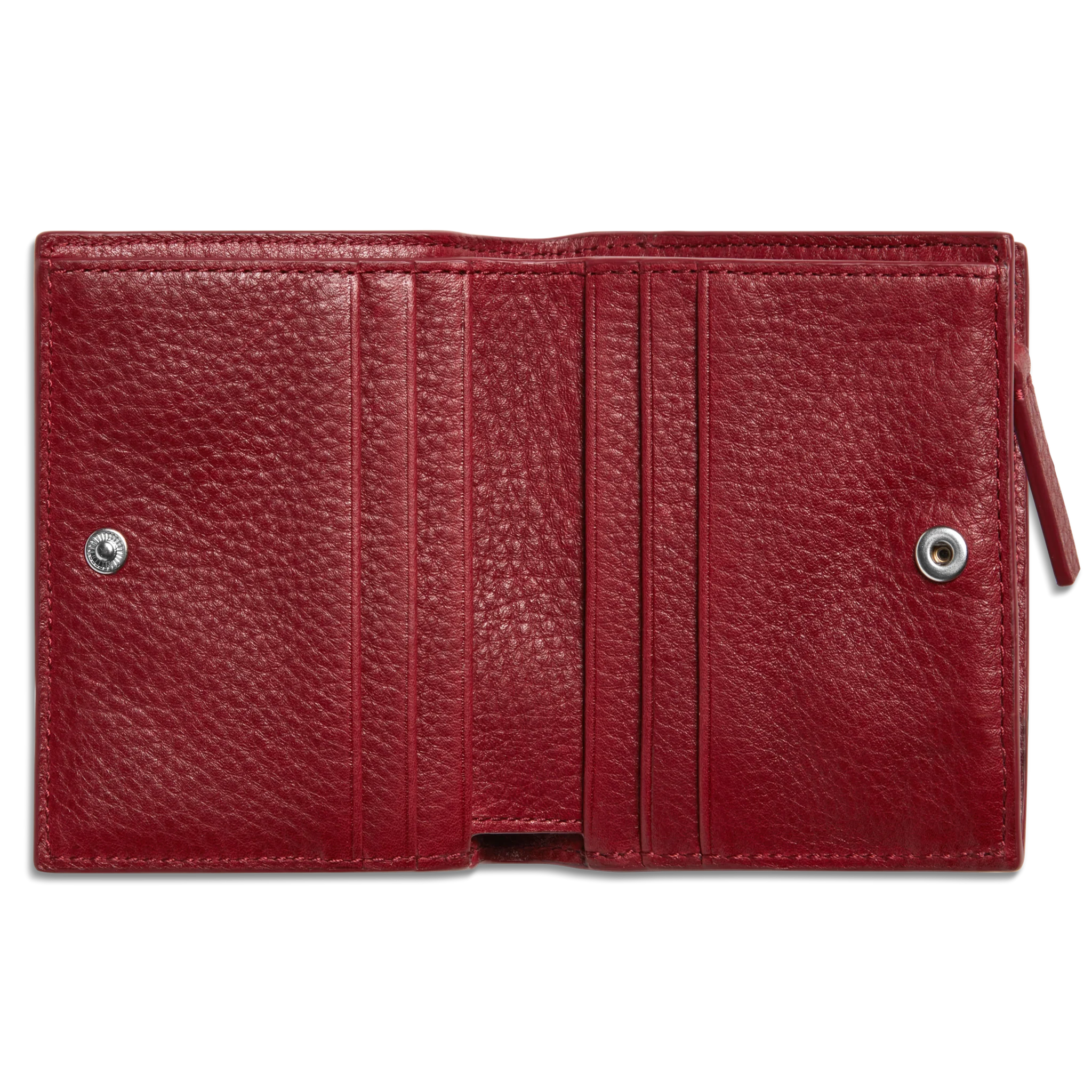 Shinola | Coin Bifold Leather Wallet, Ruby