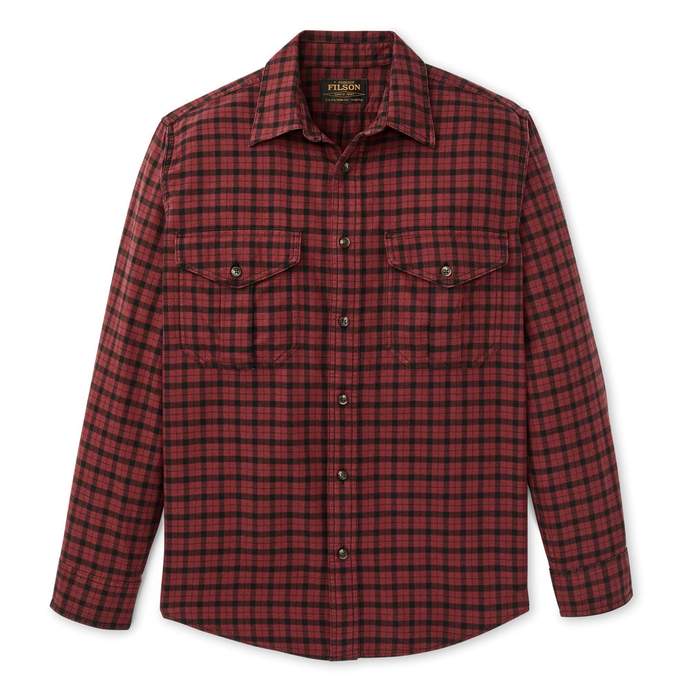 Lightweight Alaskan Guide Shirt, Port / Black Plaid