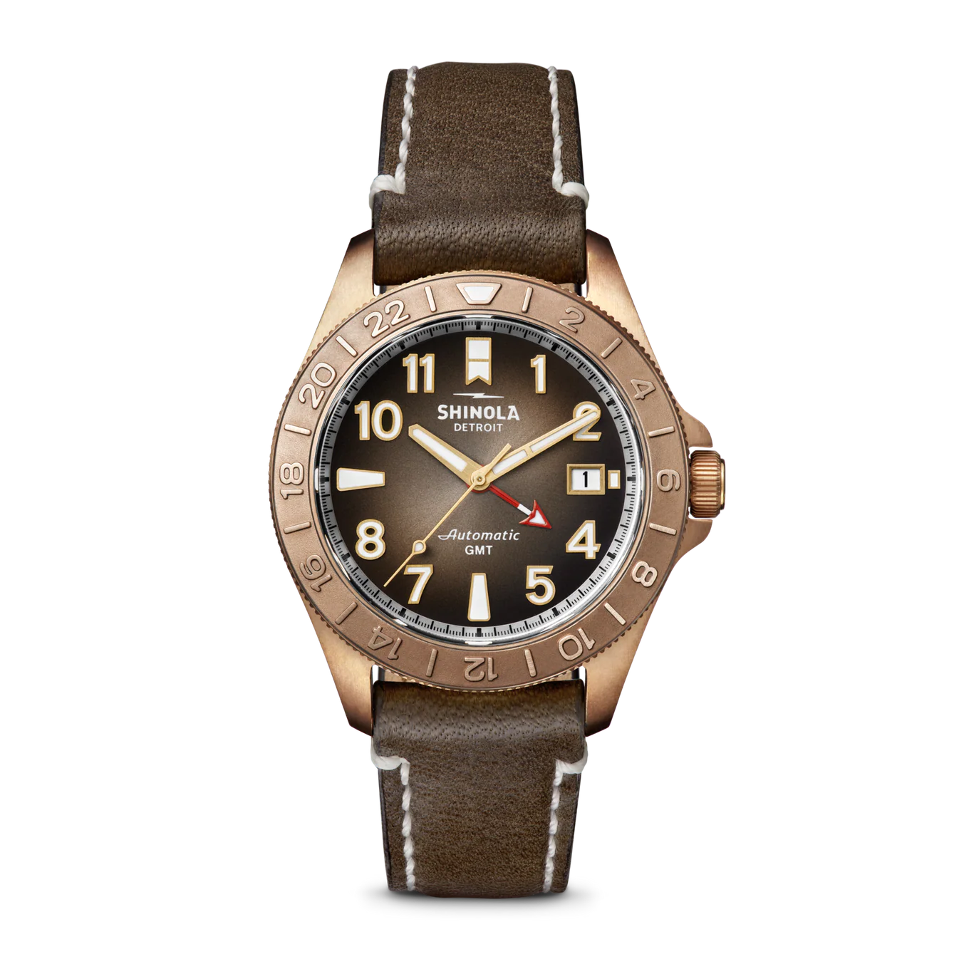 Shinola | 40mm Bronze Monster GMT Automatic Watch