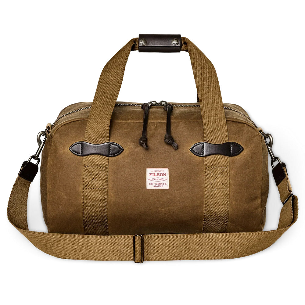 Small Tin Cloth Duffle Bag, Dark Tan