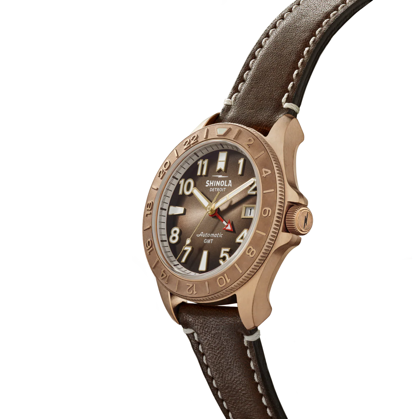 Shinola | 40mm Bronze Monster GMT Automatic Watch