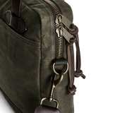 Tin Cloth Compact Briefcase, Otter Green
