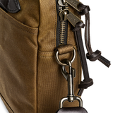 Tin Cloth Compact Briefcase, Dark Tan