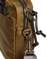 Tin Cloth Compact Briefcase, Dark Tan