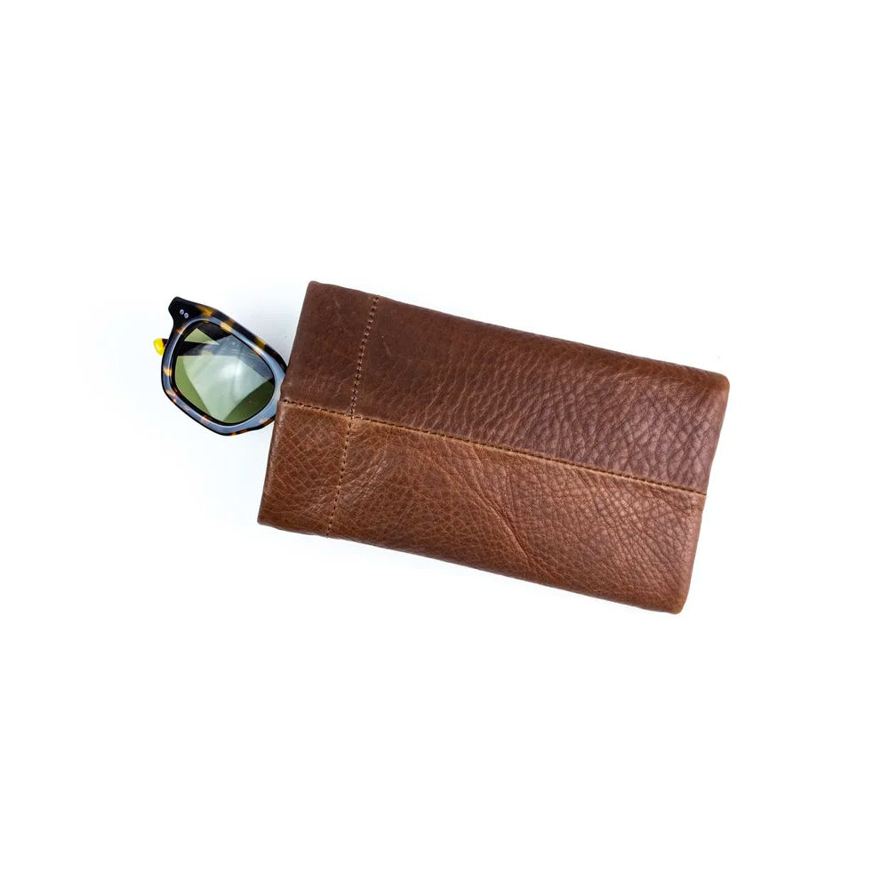 Sunglasses Case, Chocolate Leather