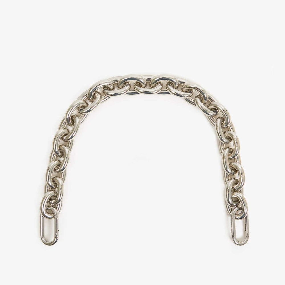 Shortie Strap, Oversize Silver Metal Link