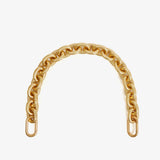 clare v oversized vintage yellow gold chain shoulder bag strap