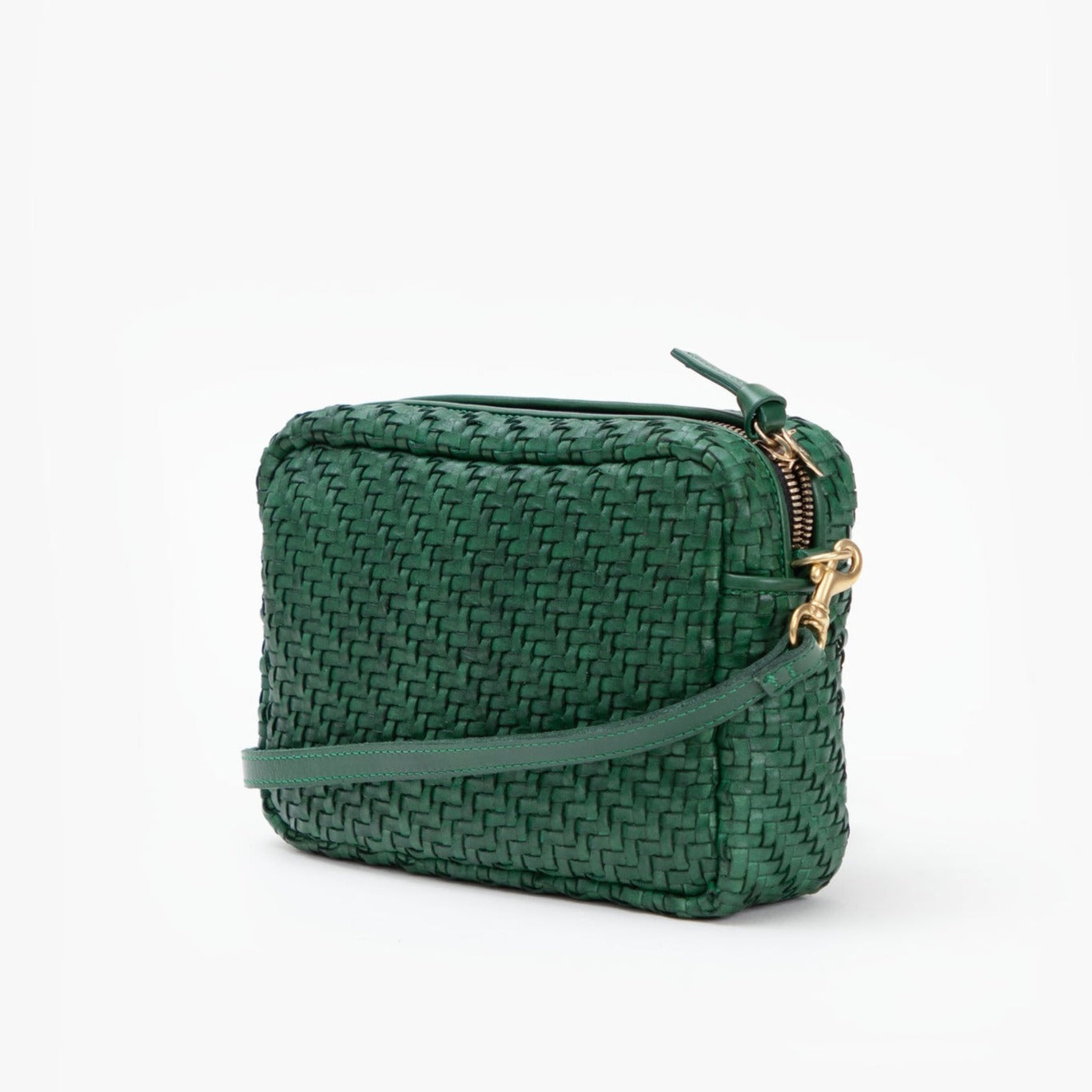 Midi Sac, Woven Zig Zag, Evergreen