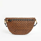Grande Fanny, Woven Checker, Black / Natural