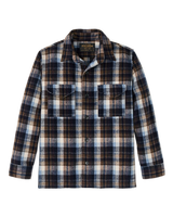 Wool Jac-Shirt, Brown and Light Blue Multi Plaid