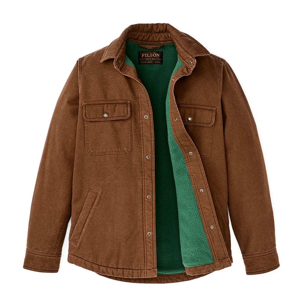 Fleece Lined Jac-Shirt, Brown