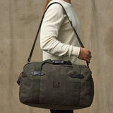 Medium Tin Cloth Duffle Bag, Otter Green
