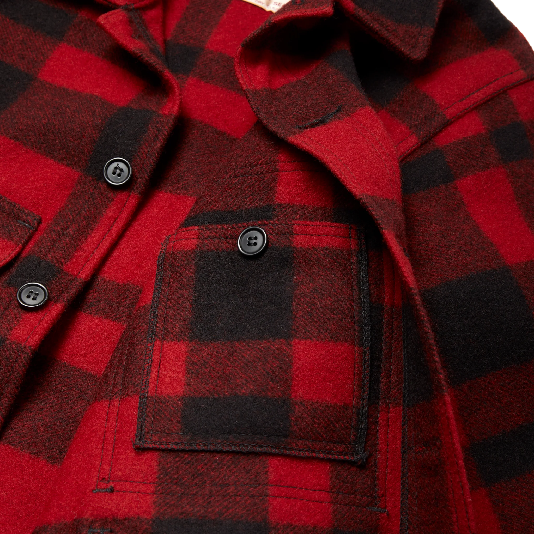 Mackinaw Wool Cruiser Jacket, Red/Black Plaid