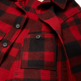 Mackinaw Wool Cruiser Jacket, Red/Black Plaid