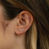 Diamond Freckle Flat Back Stud Earring (Single)