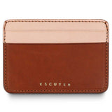 Cardholder Wallet, Cognac & Pink
