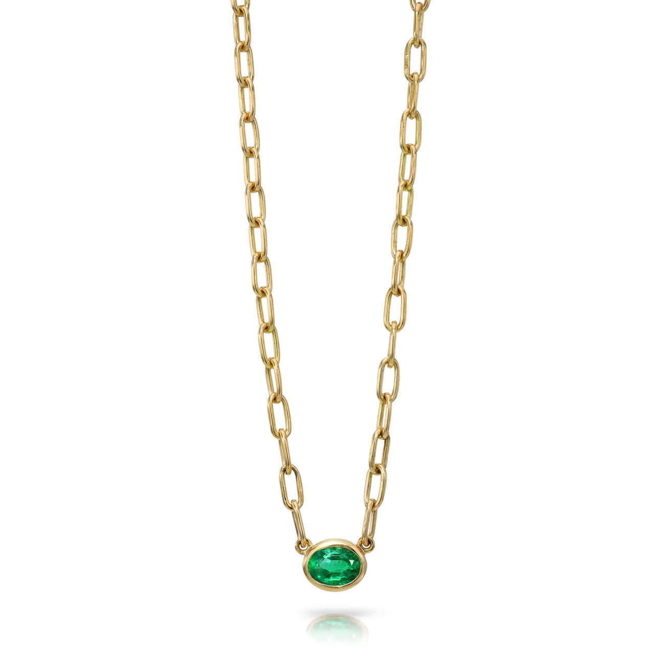 Single Stone | Emerald Leah Necklace