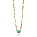 Single Stone | Emerald Leah Necklace