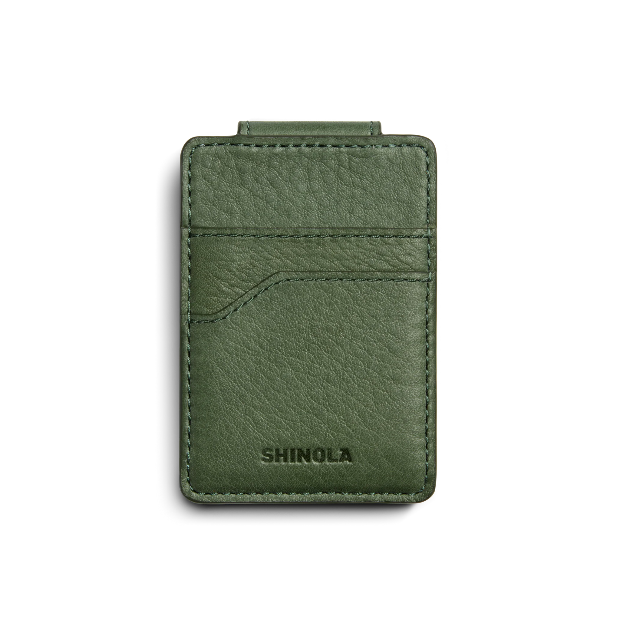 Shinola | Magnetic Money Clip Card Wallet, Evergreen