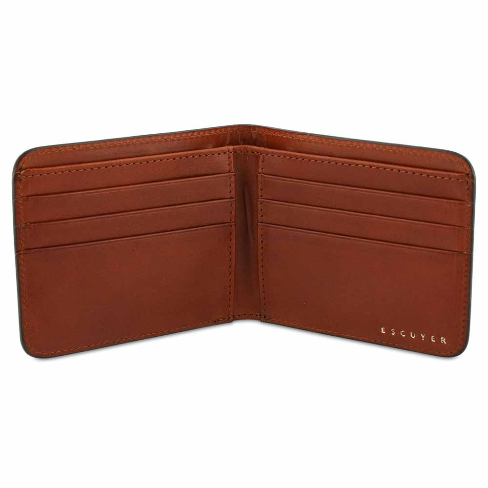Billfold Wallet, Green & Cognac