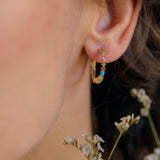 Sophie d'Agon | Gaia Hoop Earrings 2, Turquoise