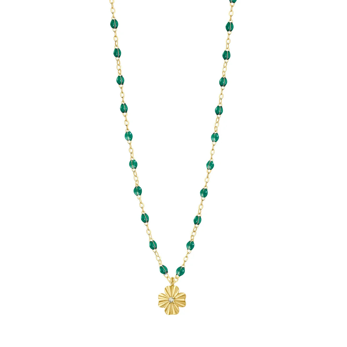 Classic Gigi Clover Lumiere Necklace, Emerald