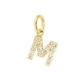 Classic Lucky Diamond Letter M Charm