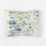 Abstract Botanically Dyed Silk Pillowcase, White