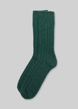Wool Silk Boot Socks, Holly