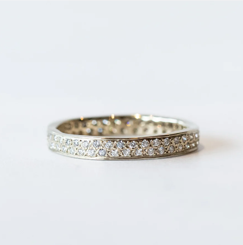 White Diamond Double Eternity Band