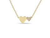 Zoe Chicco | Mixed Midi and Itty Bitty Pave Diamond Heart Necklace