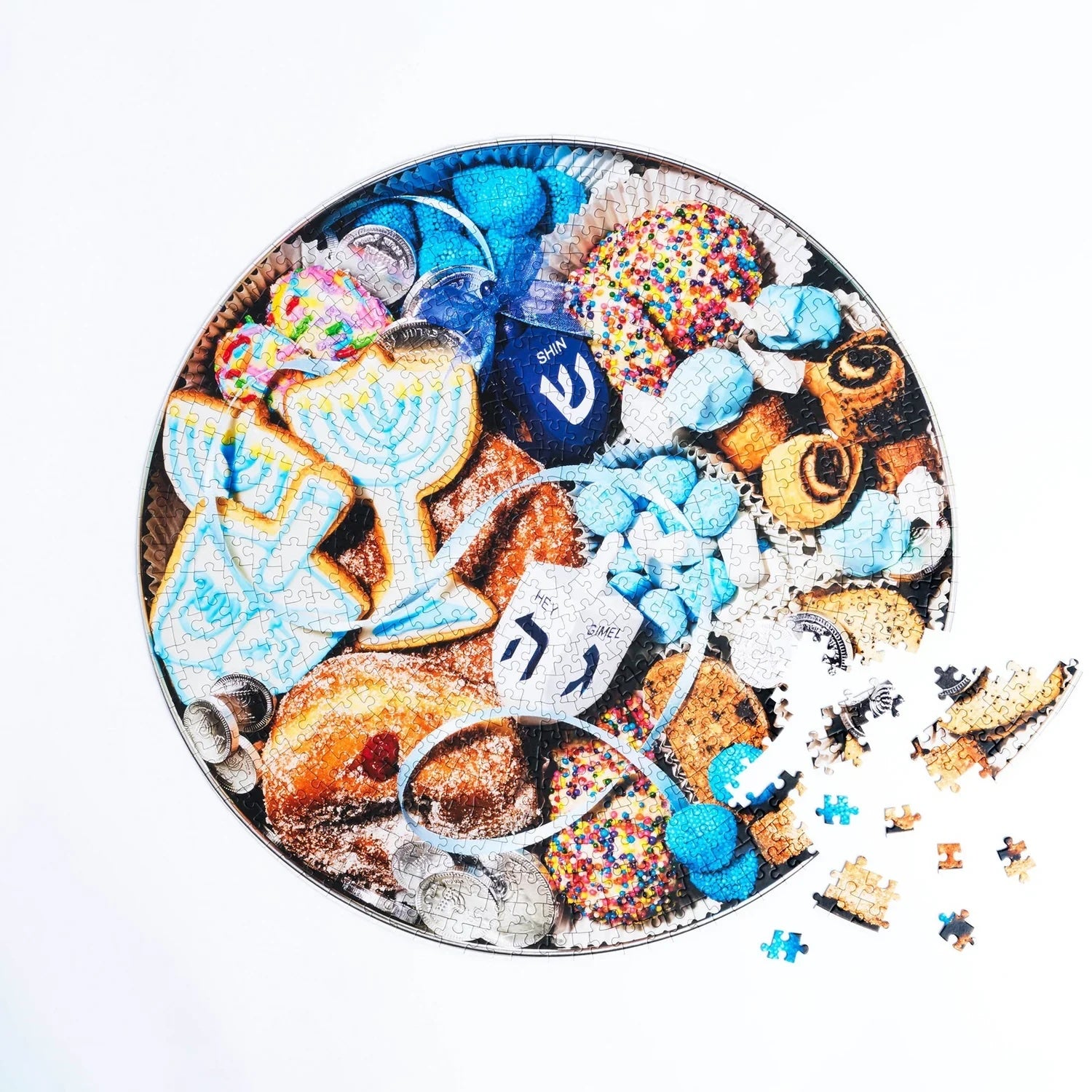 Piecework | Hanukkah Cookie Tin Puzzle