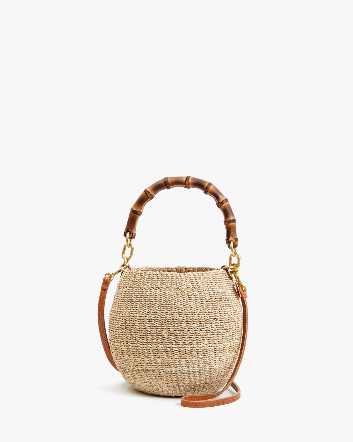 Petite Pot de Miel, Cream Rattan with Bamboo Handle