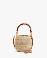 Petite Pot de Miel, Cream Rattan with Bamboo Handle
