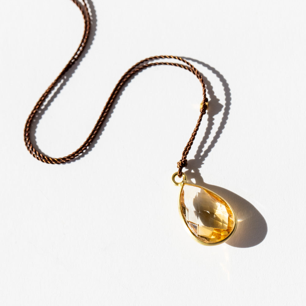 Margaret Solow | Teardrop Citrine Necklace – LAPIS