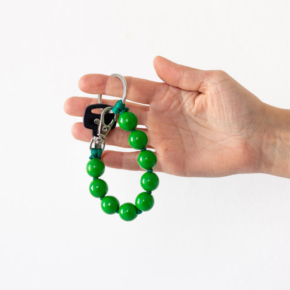 Big Short Perlen Keychain, Green