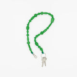 Long Perlenmix Keychain, Green