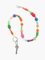 Long Perlenmix Keychain, Multicolor