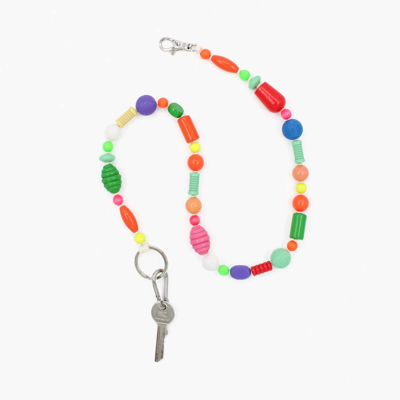 Long Perlenmix Keychain, Multicolor