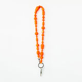 Long Perlenmix Keychain, Neon Orange