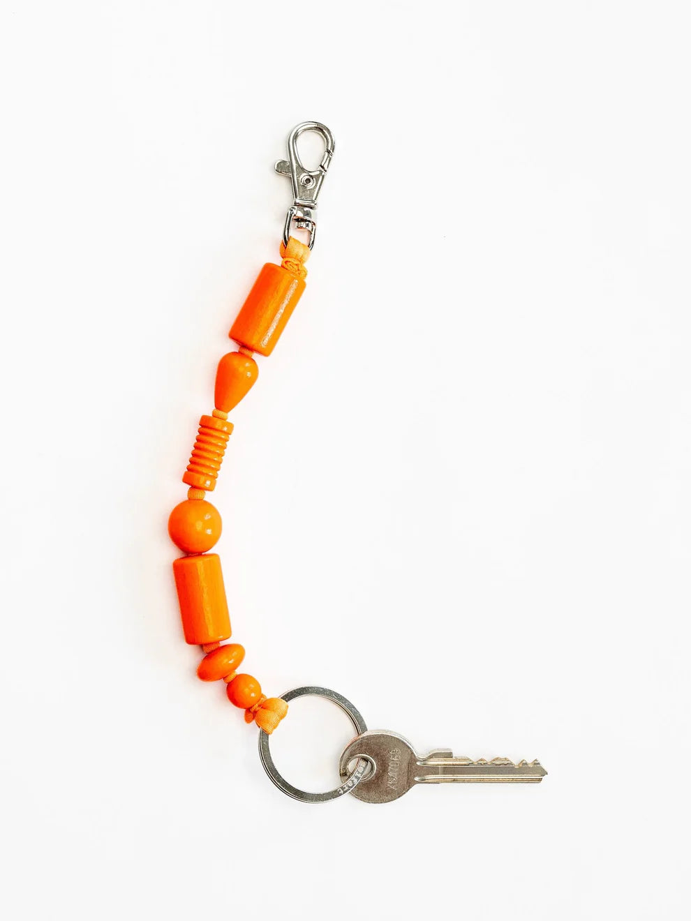 Short Perlenmix Keychain, Neon Orange