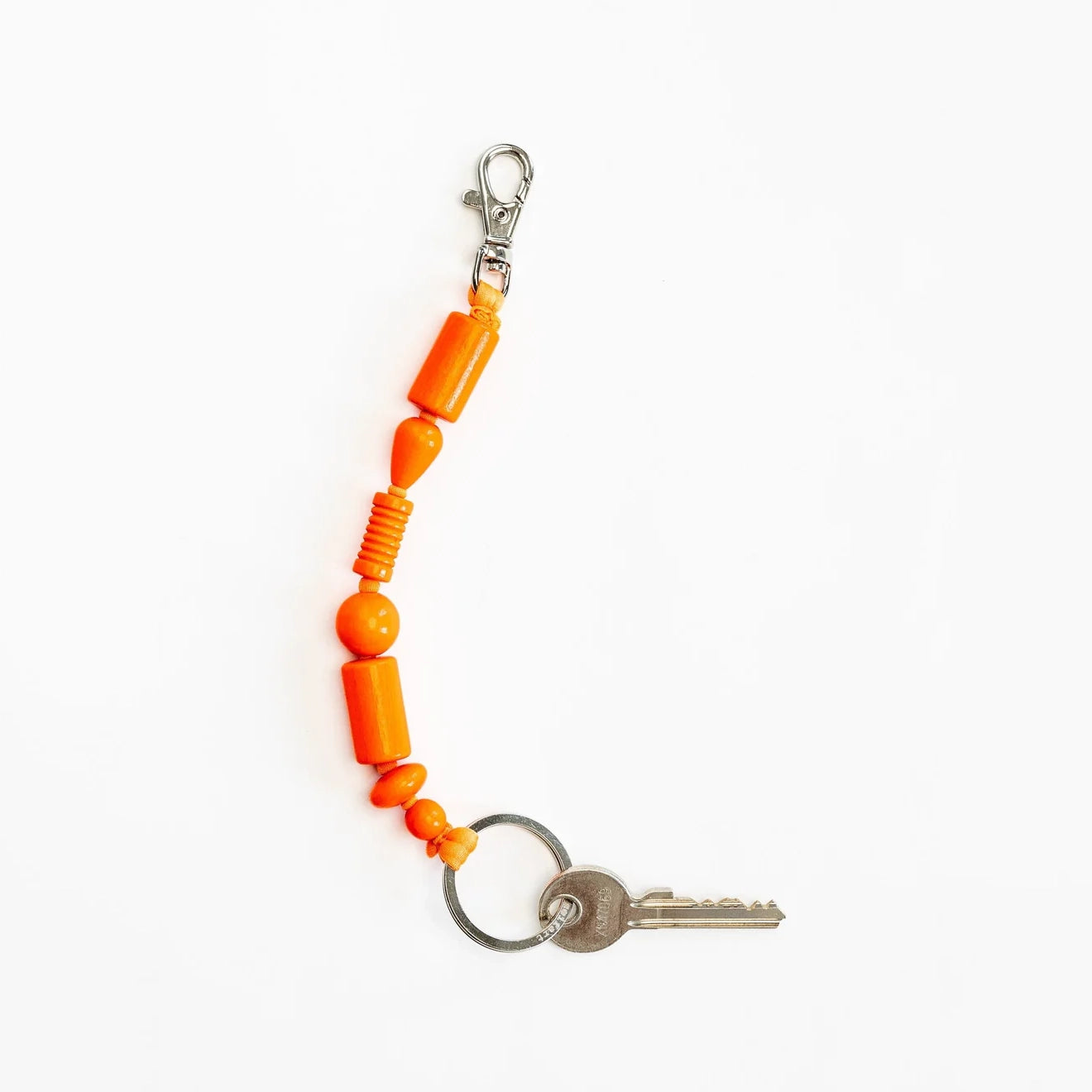 Short Perlenmix Keychain, Neon Orange