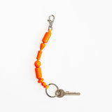 Short Perlenmix Keychain, Neon Orange