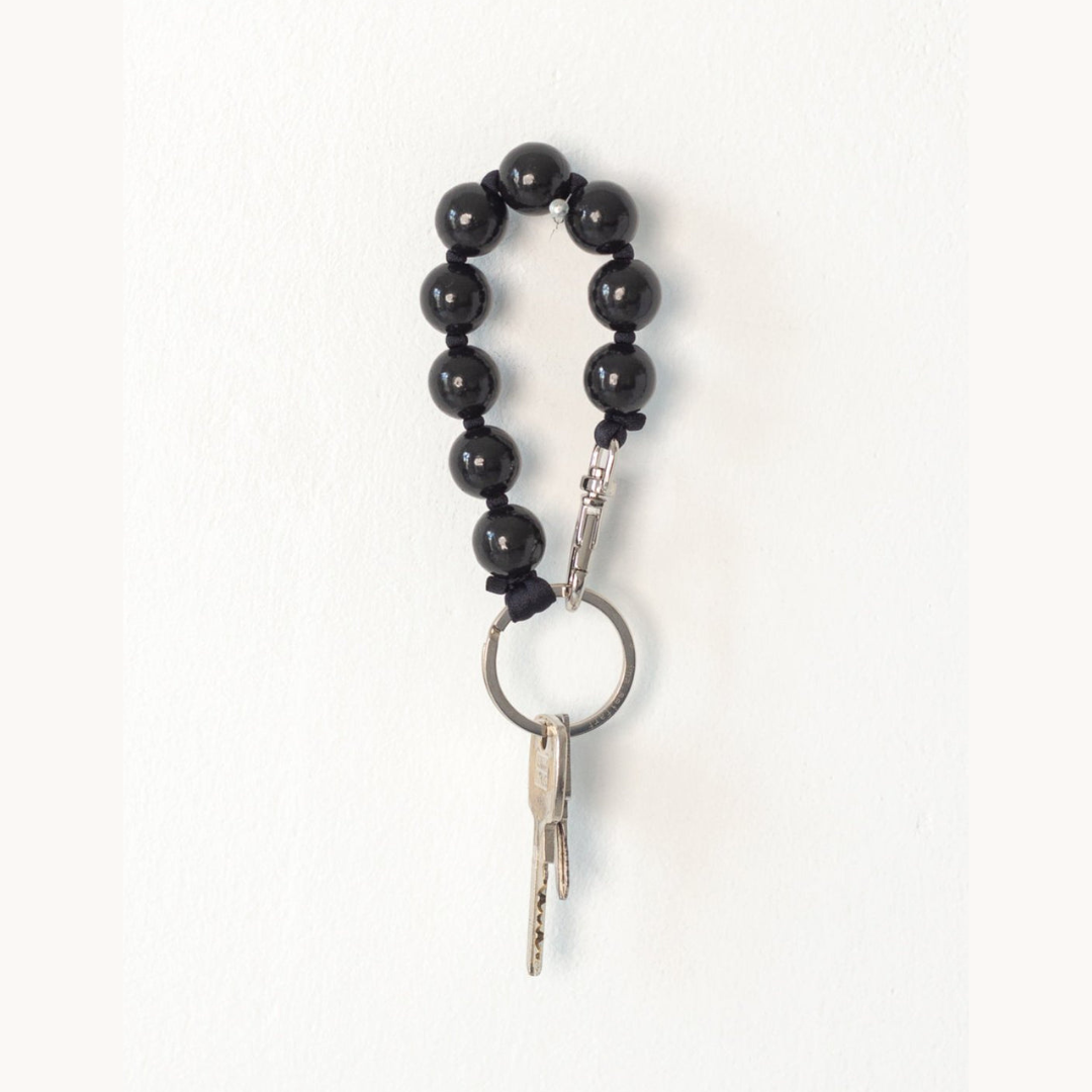 Big Short Perlen Keychain, Black