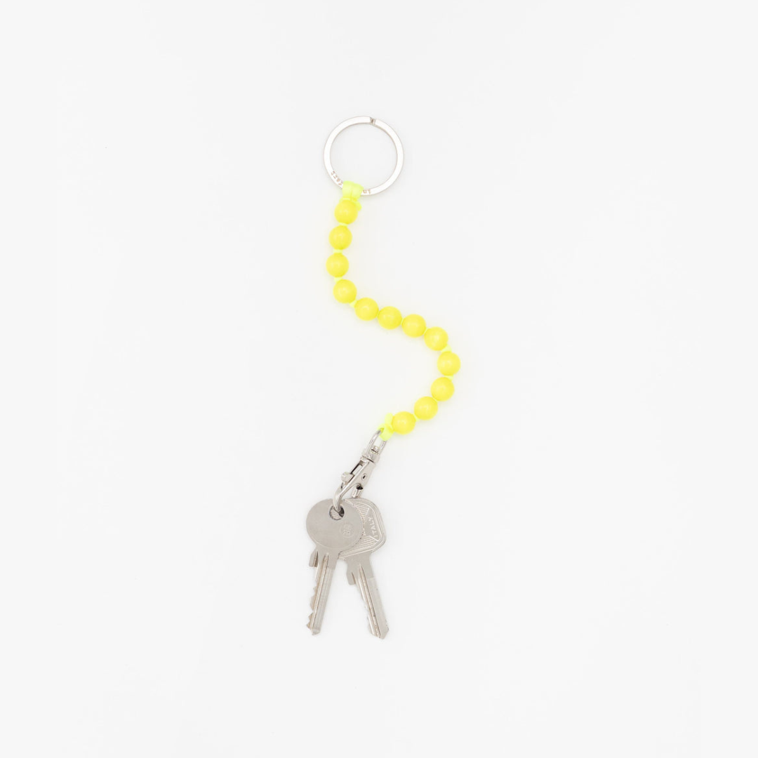 Short Perlen Keychain, Neon Yellow