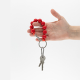 Big Short Perlen Keychain, Red