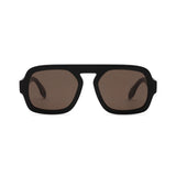Jane Sunglasses, Gloss Black with Dark Brown Lens