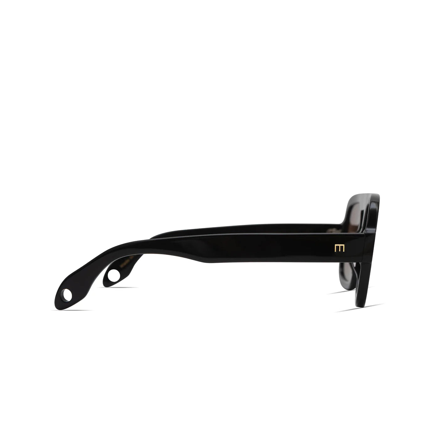 Jane Sunglasses, Gloss Black with Dark Brown Lens