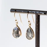Teardrop Rustic Diamond Drop Earrings